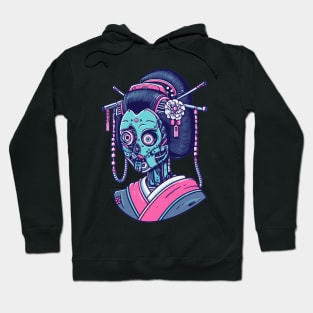 Cyber geisha japanese Hoodie